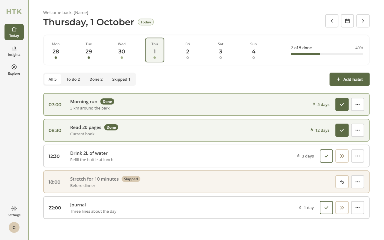 Habit Tracker screenshot